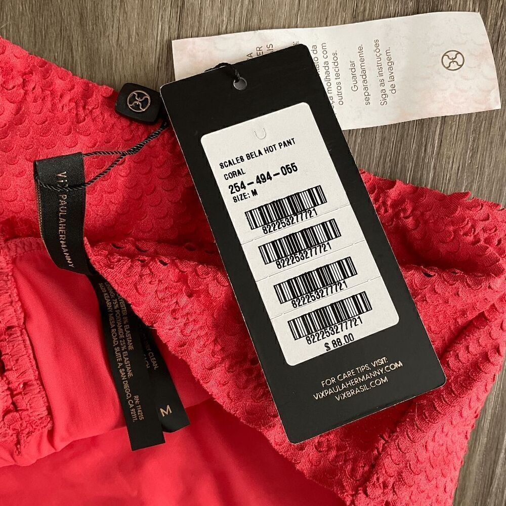 NWT ViX Scales Bela Hot Pant in Coral Medium​​​​​​ - Picture 5 of 8